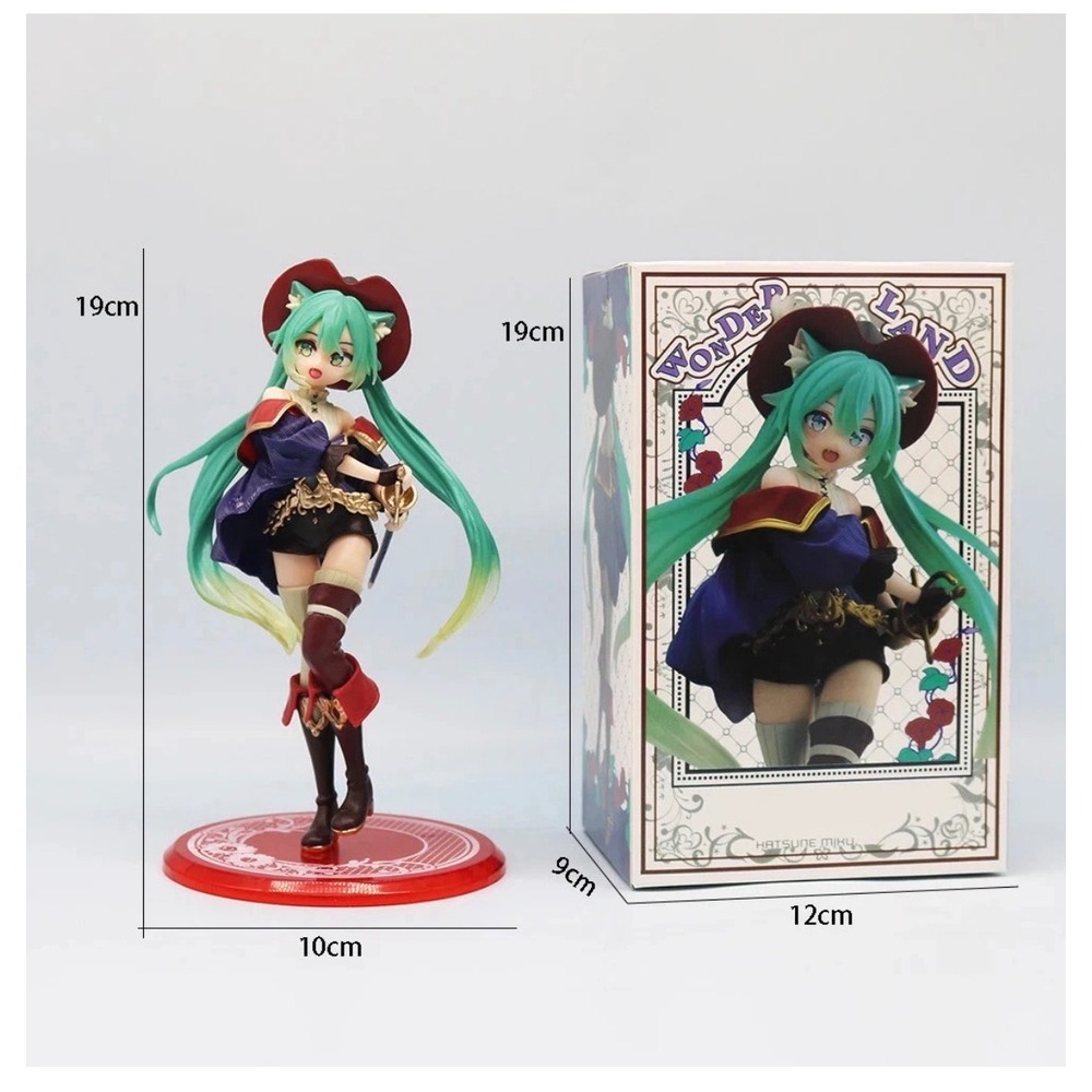 Taito Hatsune Miku Wonderland Figure Puss in Boots 19cm Teal New Fairy Tale Ver